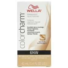 Wella Color Charm Permanent Liquid Haircolor 6NW Dark Natural Warm Blonde 1.4 oz