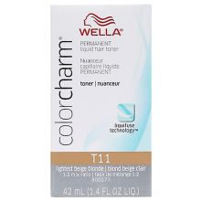 Wella Color Charm Permanent Liquid Hair Toner T11 Lightest Beige Blonde 1.4 oz