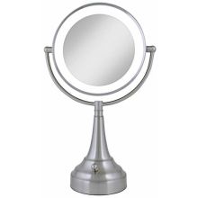 Zadro Double Sided LED Lighted Cordless Round Vanity Mirror 1X/10X - LEDSV410