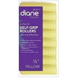 Diane Selbstgreifende Rollen – Gelbe Rollen, 1,27 Cm Durchmesser, 8 Stück Für Haarstyling & Frisuren