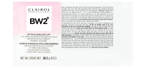 Clairol Professional BW2+ Extra Strength Powder Lightener 1 oz Packet Womens Clairol