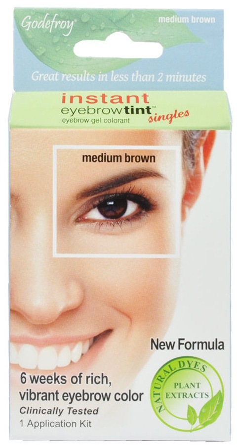 Godefroy Instant Eyebrow Tint Singles Medium Brown Womens GODEFROY Brows Makeup Tools Makeup