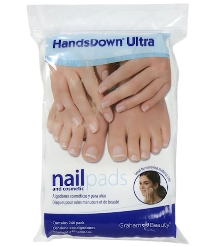 Grahm Professional Beauty HandsDown Ultra Round Nail and Cosmetic Pads 240 Count Bag Womens GRAHAM PRO