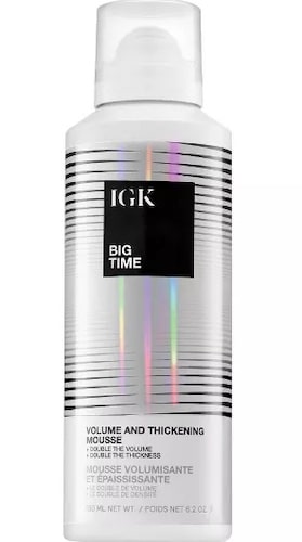 IGK Big Time Volume & Thickening Mousse 6.2 oz Womens IGK