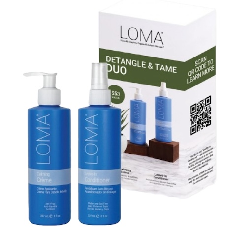 Loma Leave In Conditioner 8 oz & Calming Creme 8 oz Detangle & Tame Duo Boxed Womens Loma
