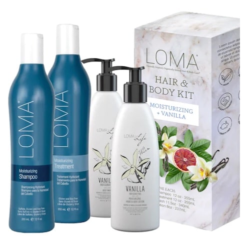 Loma Moisturizing Shampoo & Conditioner Plus Free Body Wash & Lotion Womens Loma