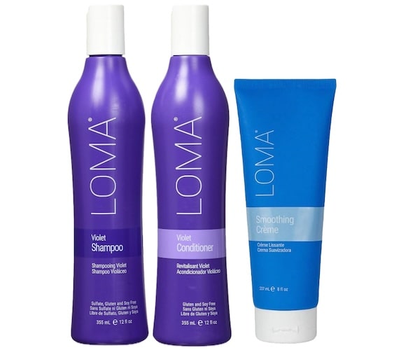 Loma Violet Shampoo & Conditioner 12 oz with Smoothing Creme 8 oz Trio Womens Loma