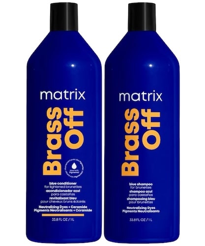 Matrix Brass Off Shampoo and Conditioner Liter Duo Womens Matrix