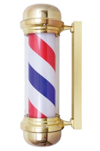 Vincent Barber Pole Gold 9 W x 13D x 28H (YA2132) Mens Vincent
