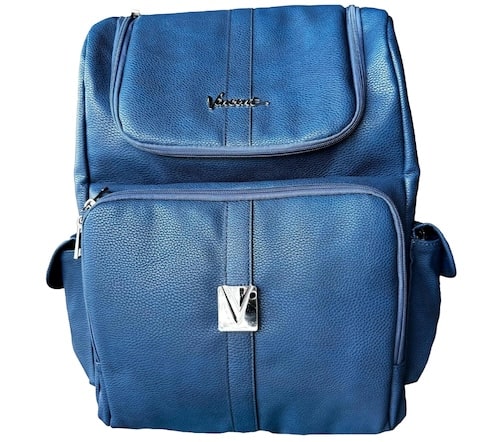 Vincent Leather Backpack - Navy Blue (VT10307) Mens Vincent