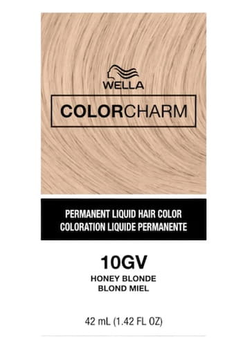 Wella Color Charm Permanent Liquid Haircolor 10GV Honey Blonde 1.4 oz Womens Wella Hair Color